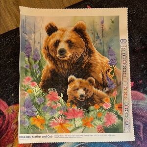 Bear and Cub Diamond Painting Kit